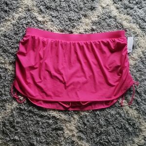 NWT Swim by Cacique Bright Pink Bottoms w/ Attached Skirt